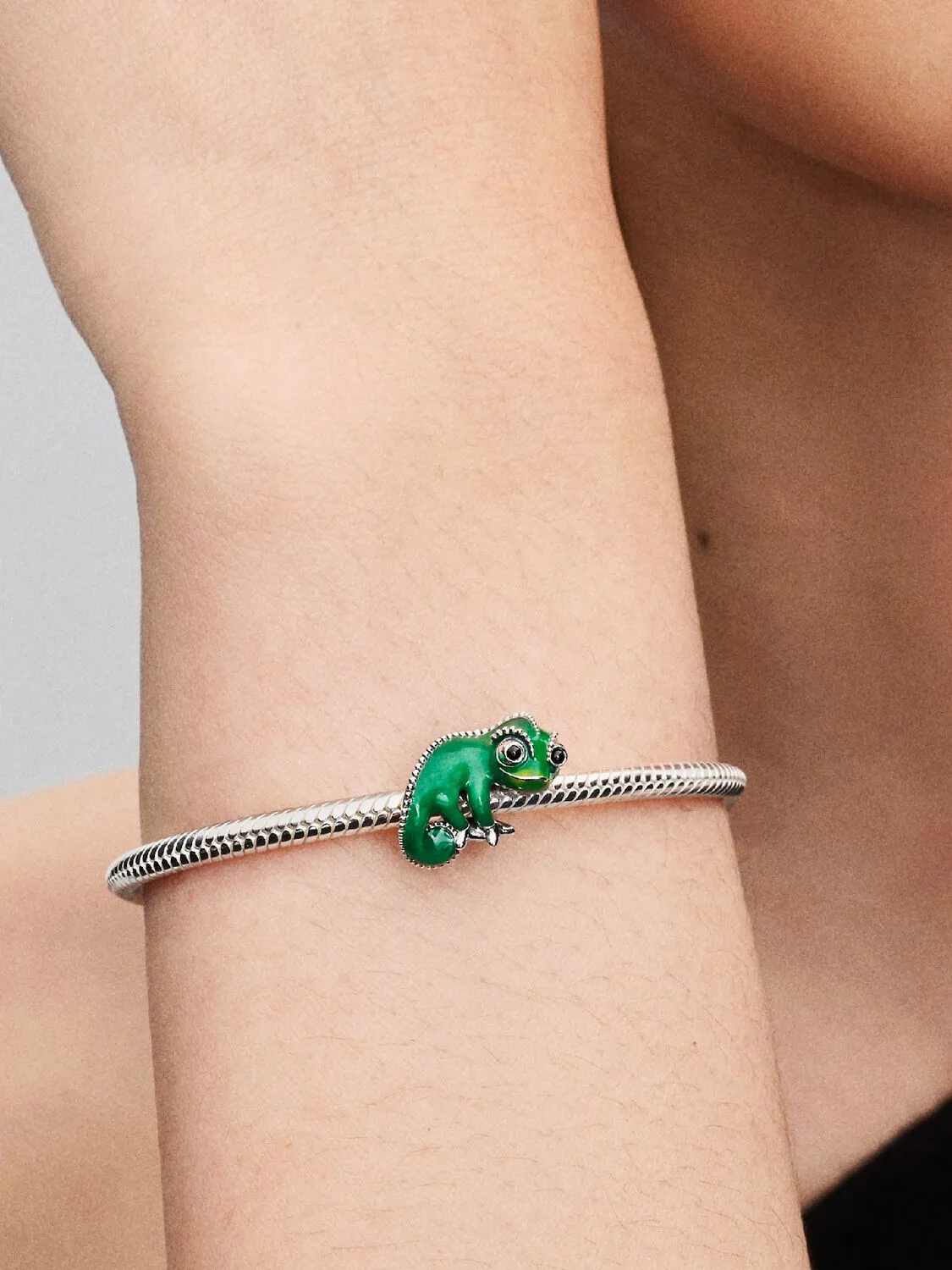 Disney Tangled Pascal sterling silver charm with b