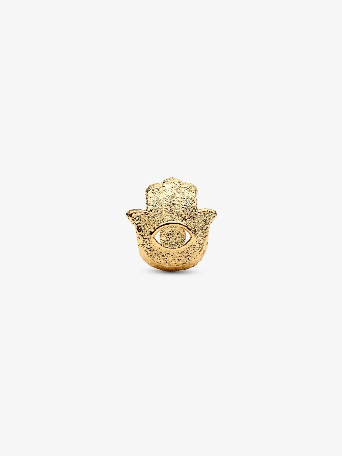 Textured hamsa hand 14k gold-plated mini charm / 764042C00