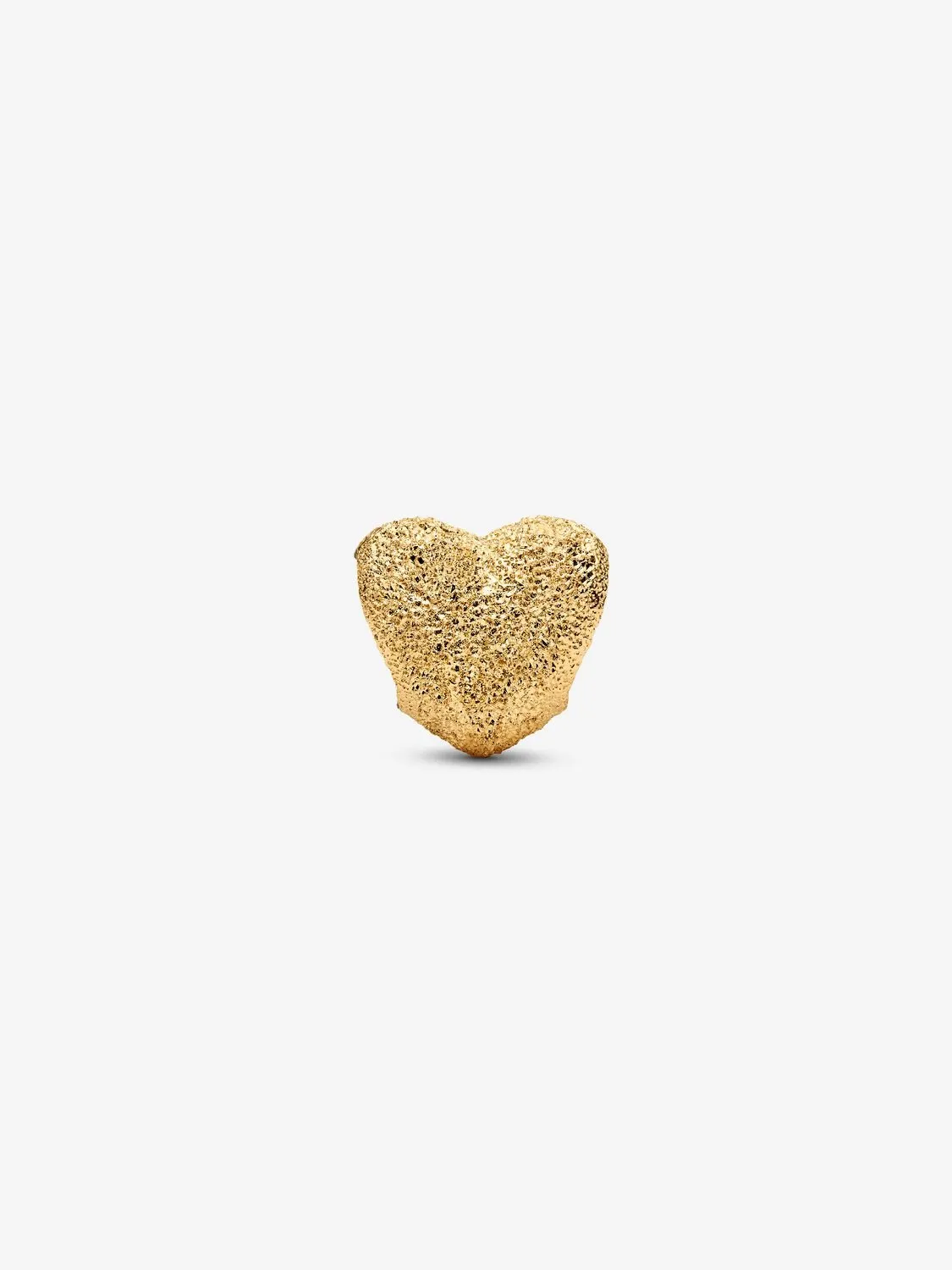 Textured heart 14k gold-plated mini charm / 764000C00