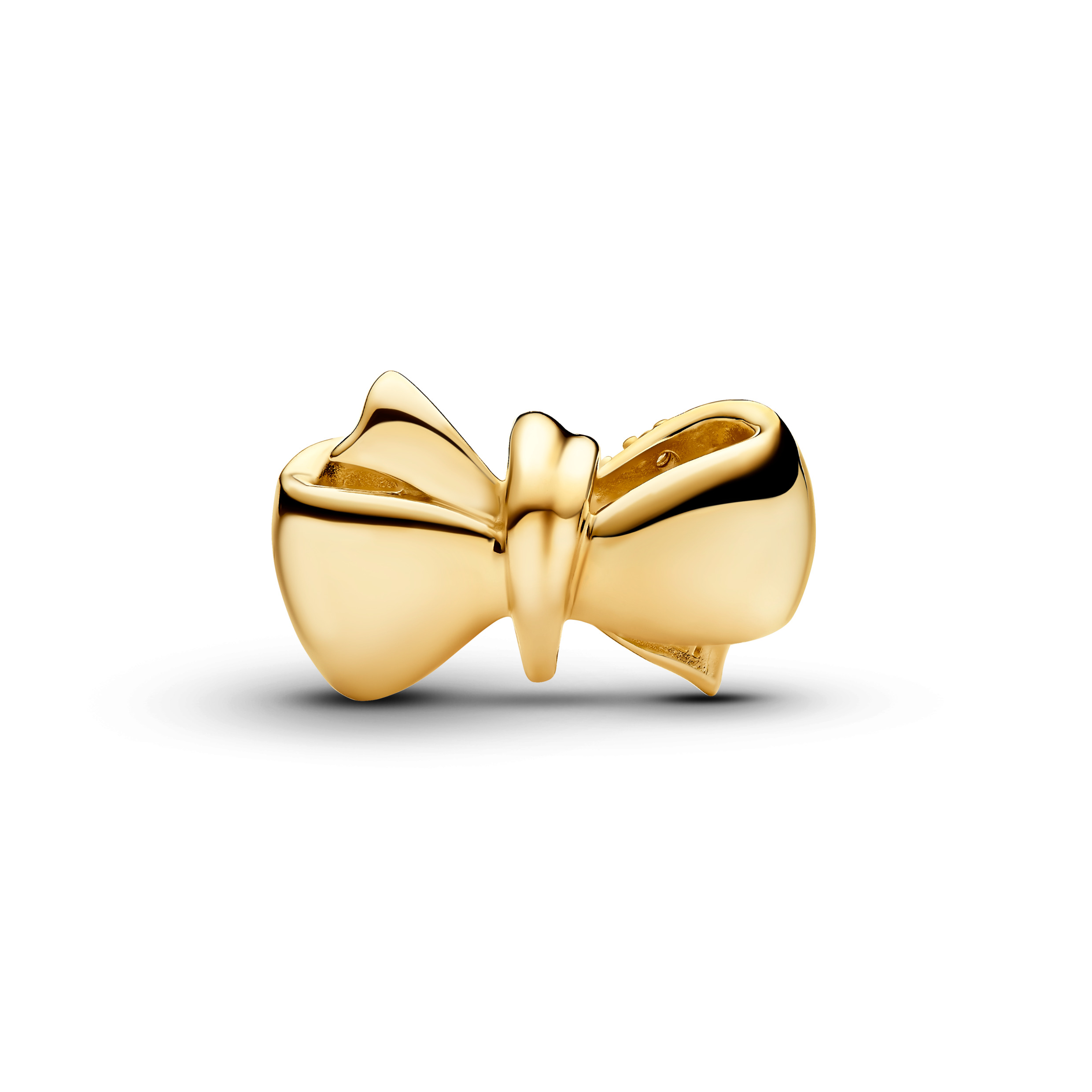 Bow 14k gold-plated charm with clear cubic zirconia/ 763442C01