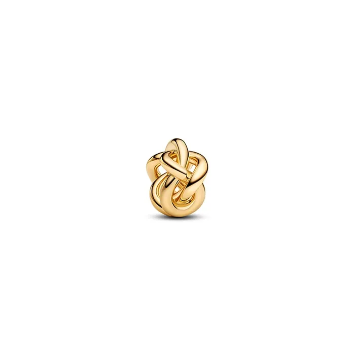 Infinity knot 14k gold-plated charm