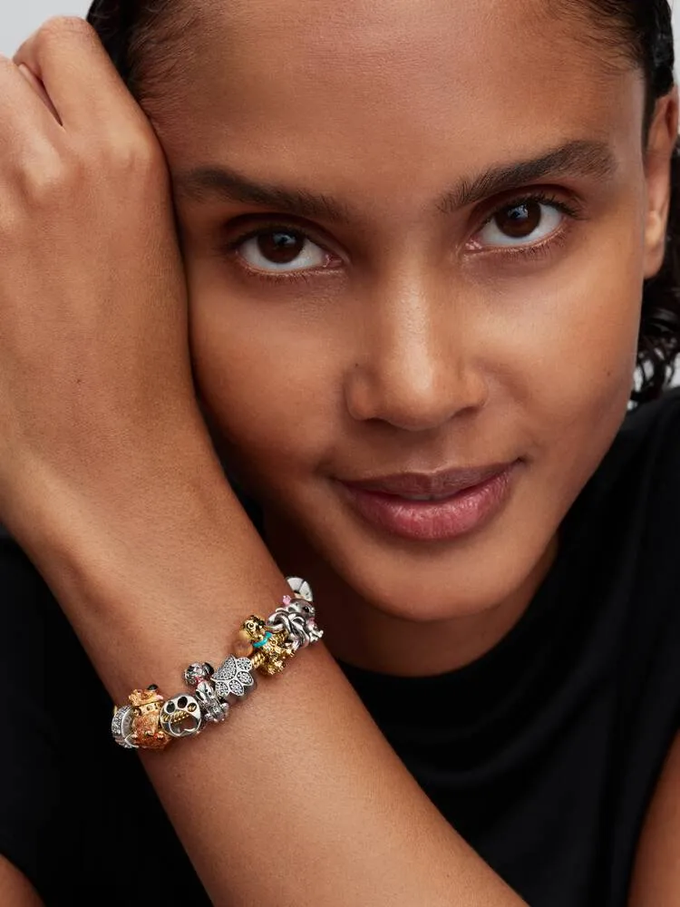 Disney Lady 14k gold-plated charm black, pink, brown and blue enamel / 764468C01