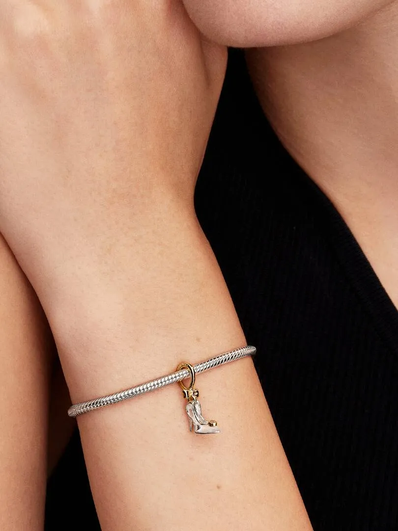 Disney Cinderella shoe sterling silver and 14k gol