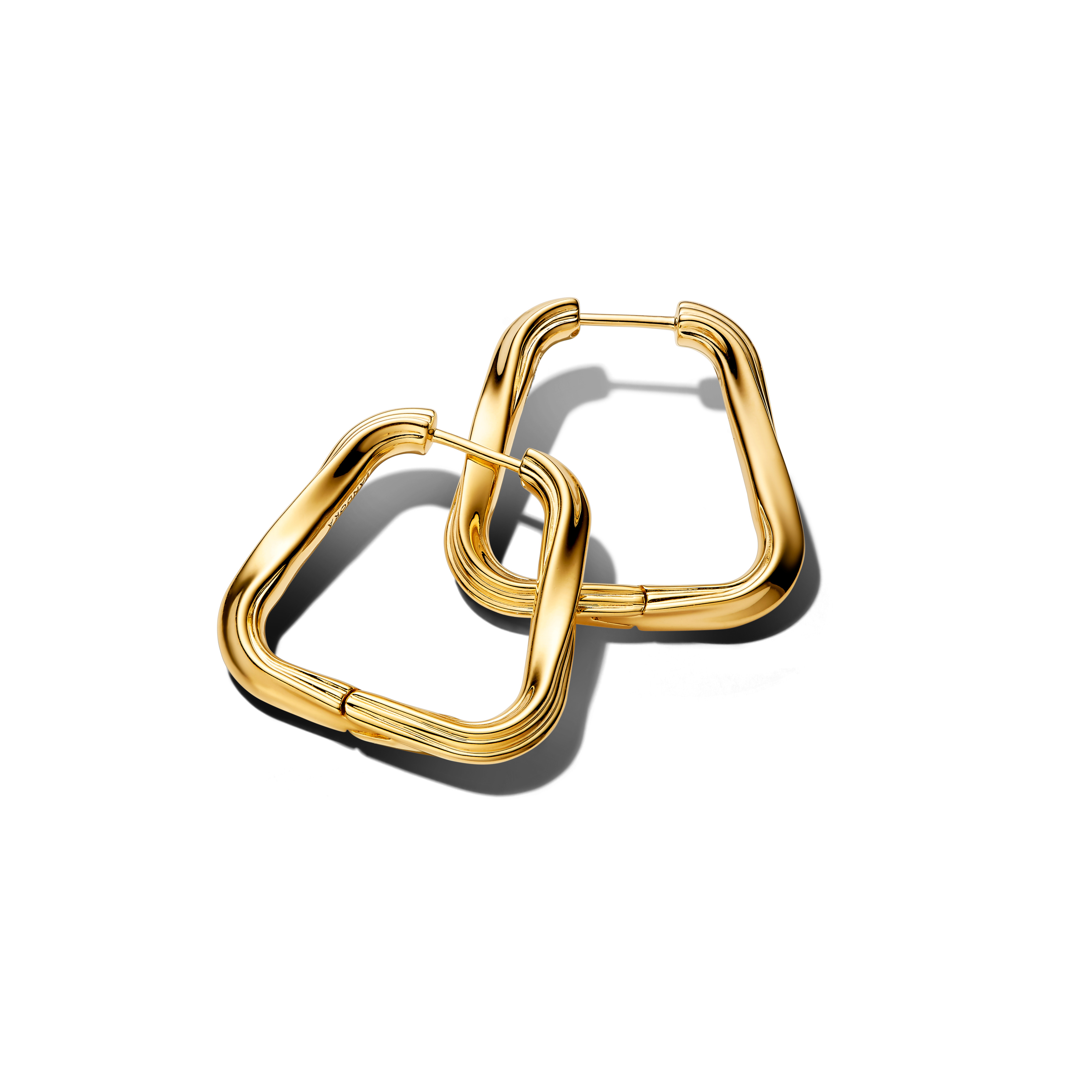 Twisted 14k gold-plated hoop earrings