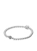 Beaded sterling silver bracelet with clear cubic zirconia/ 598342CZ-17