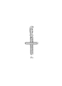 Cross silver pendant with clear cubic zirconia/ 397571CZ
