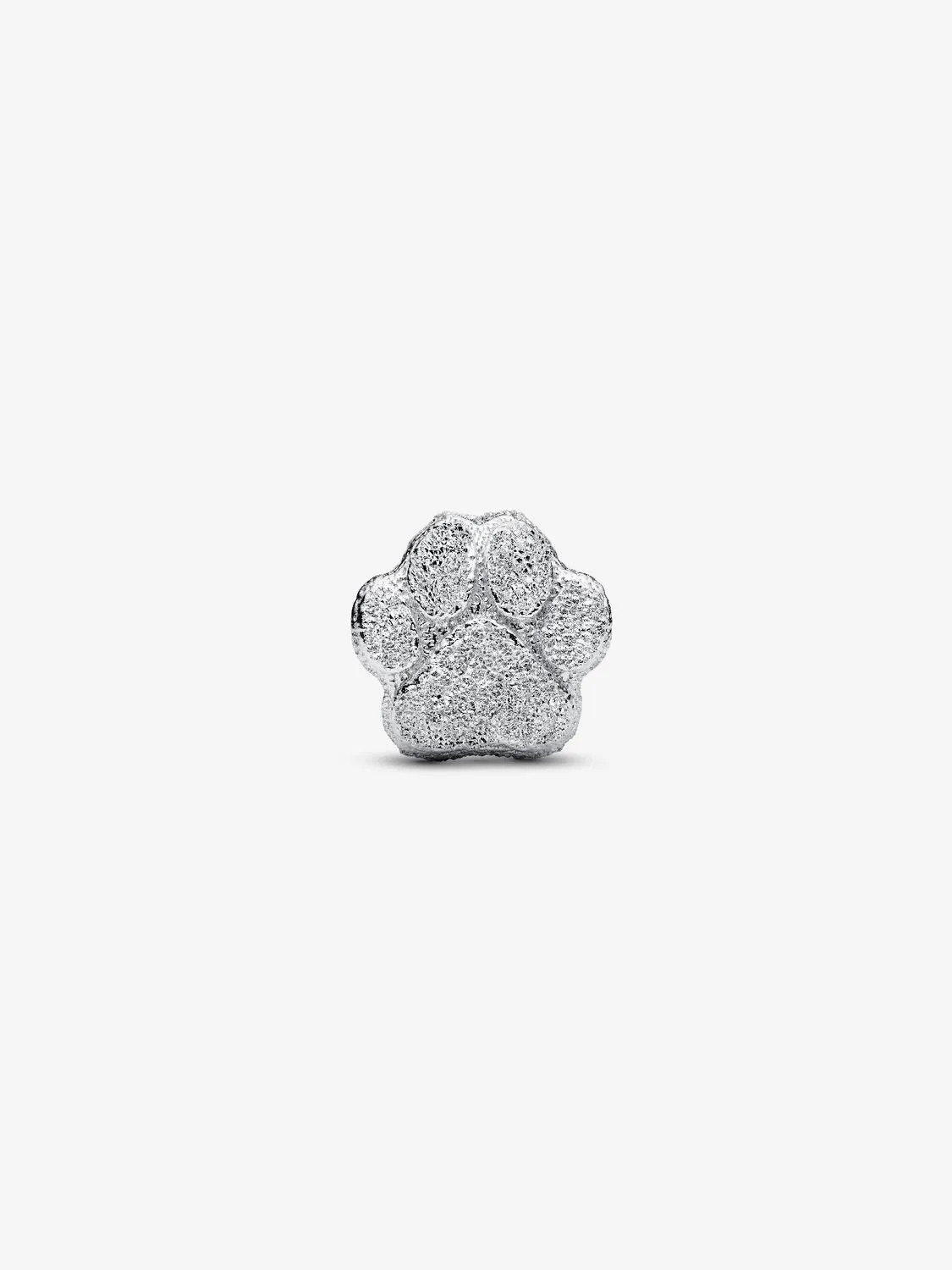 Textured paw sterling silver mini charm / 794043C00