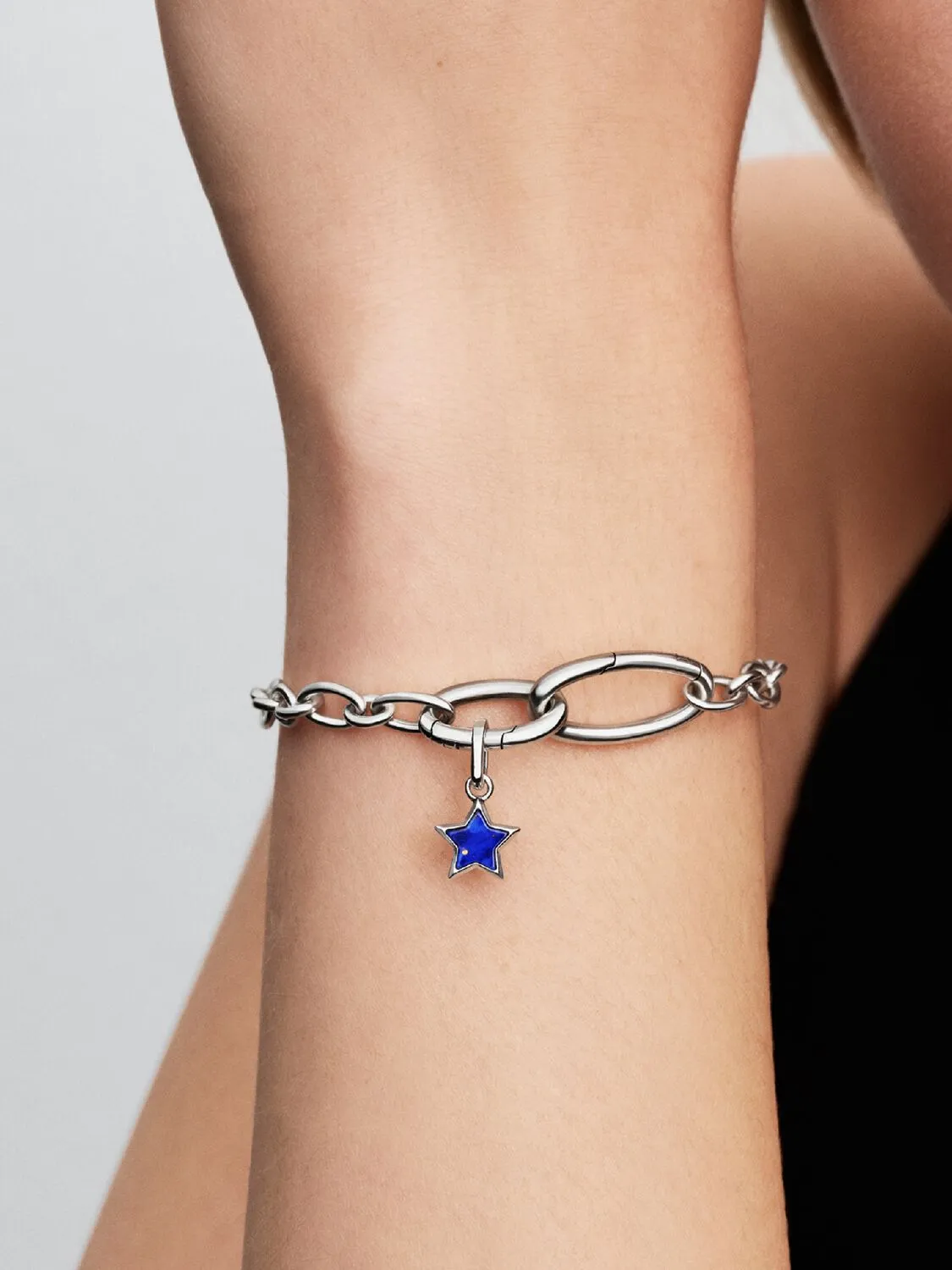 Star sterling silver mini dangle with imitation la