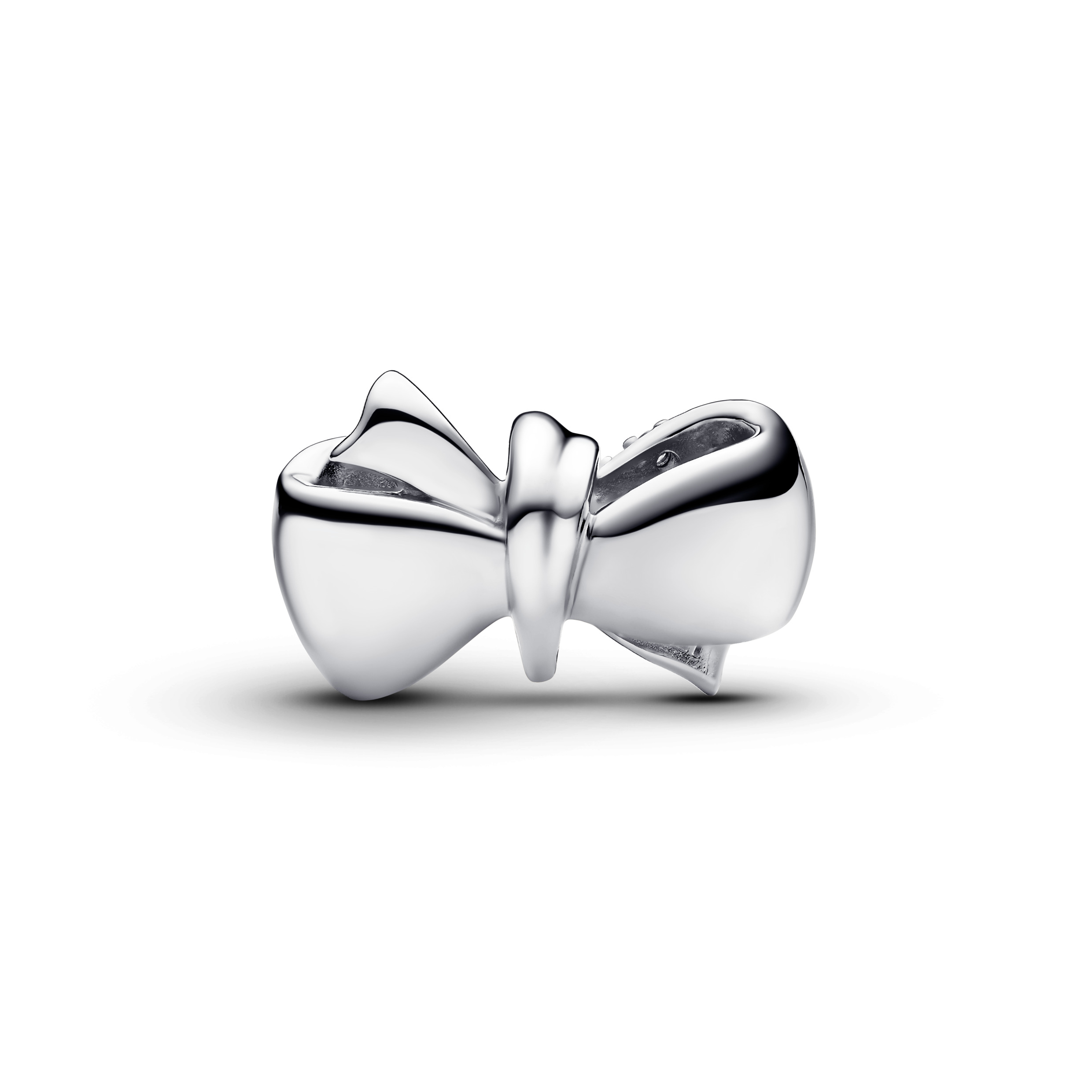 Bow sterling silver charm with clear cubic zirconia/ 793442C01