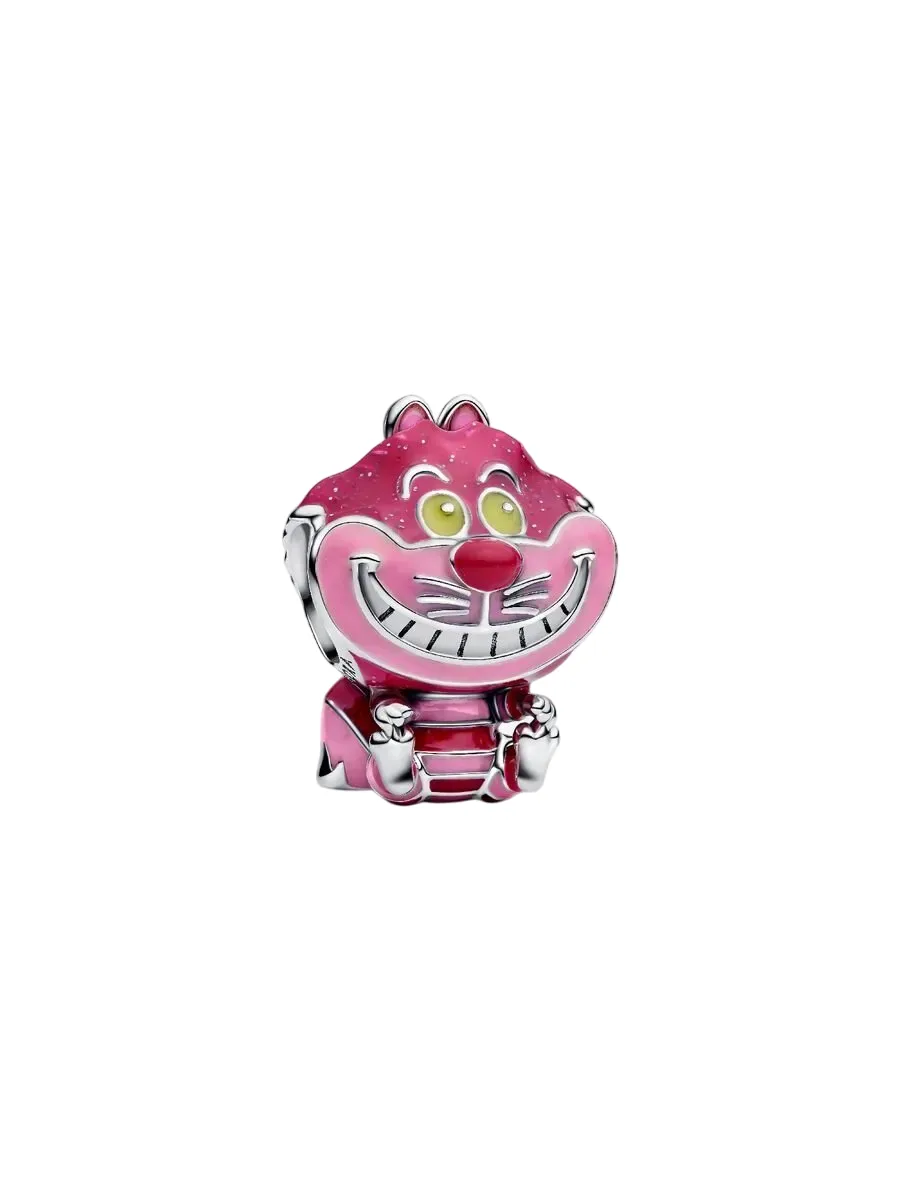 Disney Cheshire Cat sterling silver charm with gli