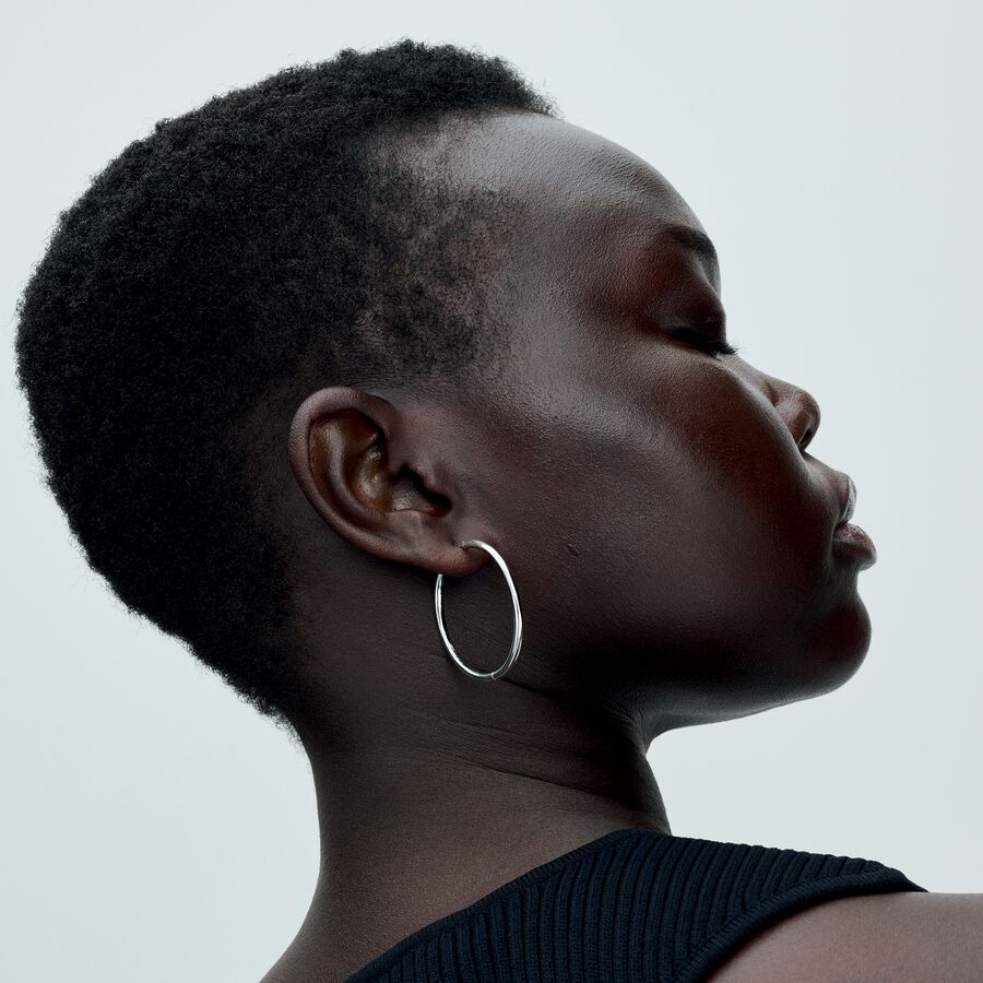Sterling silver hoop earrings