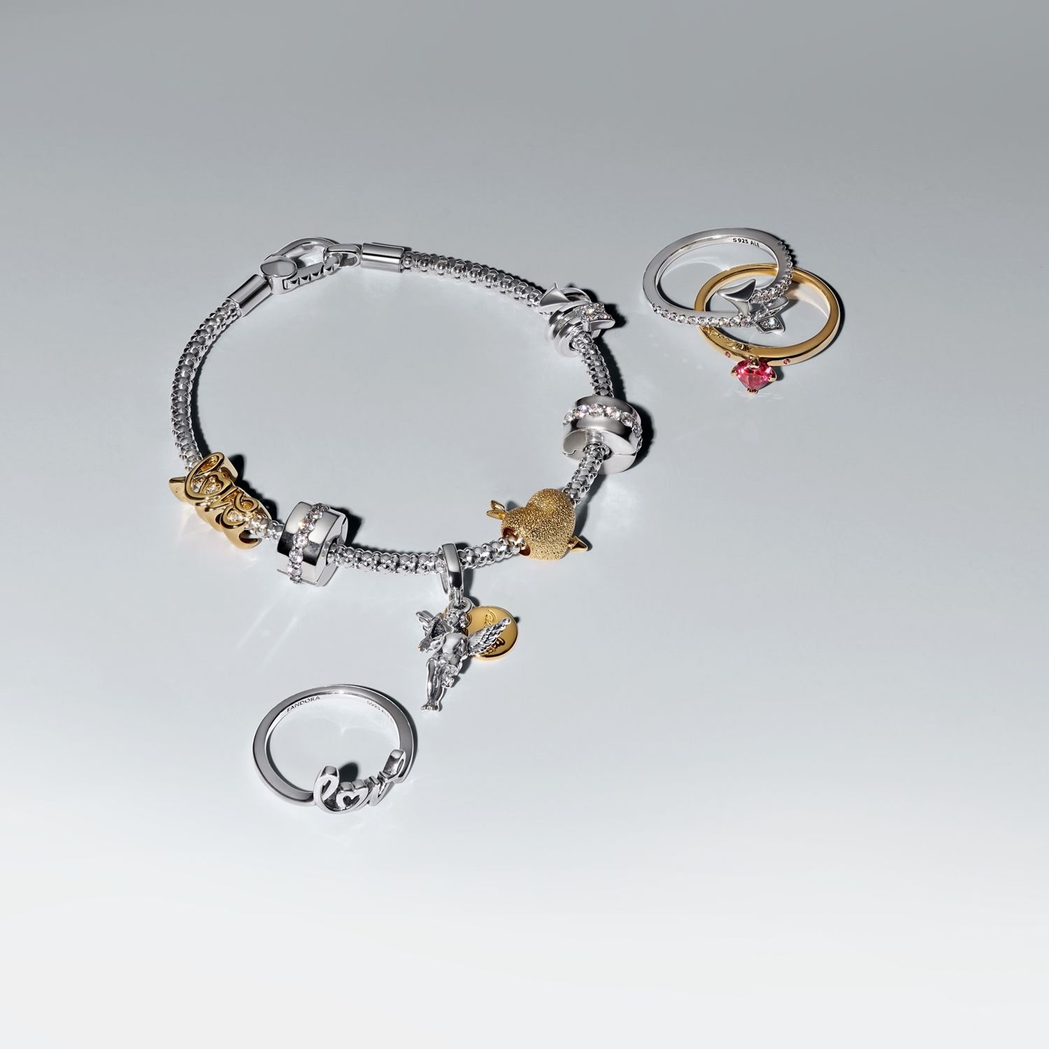 Arrow sterling silver ring with clear cubic zirconia/ 193619C01-58