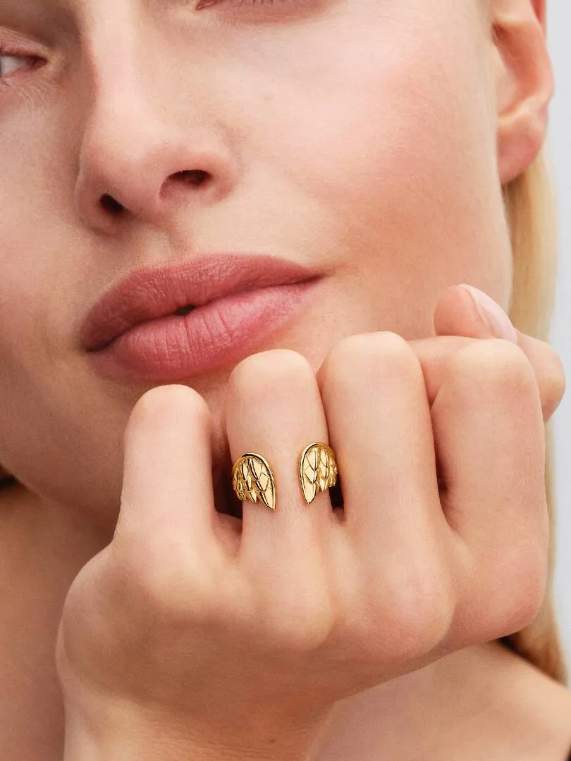 Marvel Thor wings 14k gold-plated ring