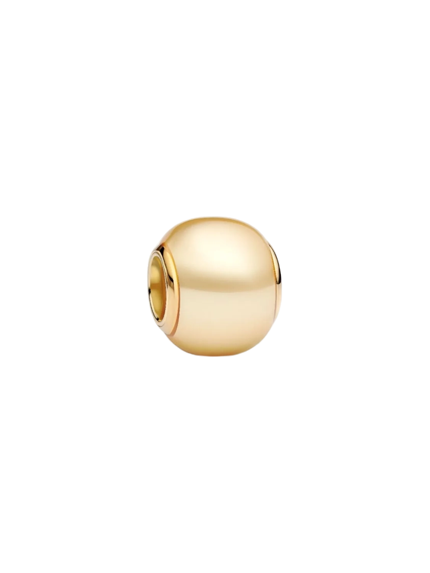 14k Gold-plated charm with yellow lacquered artifi