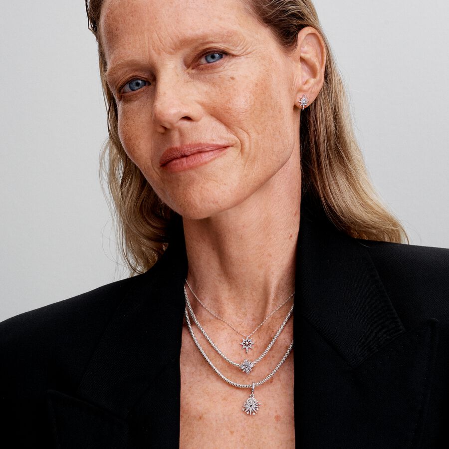 Star sterling silver charm with clear cubic zirconia/ 793591C01