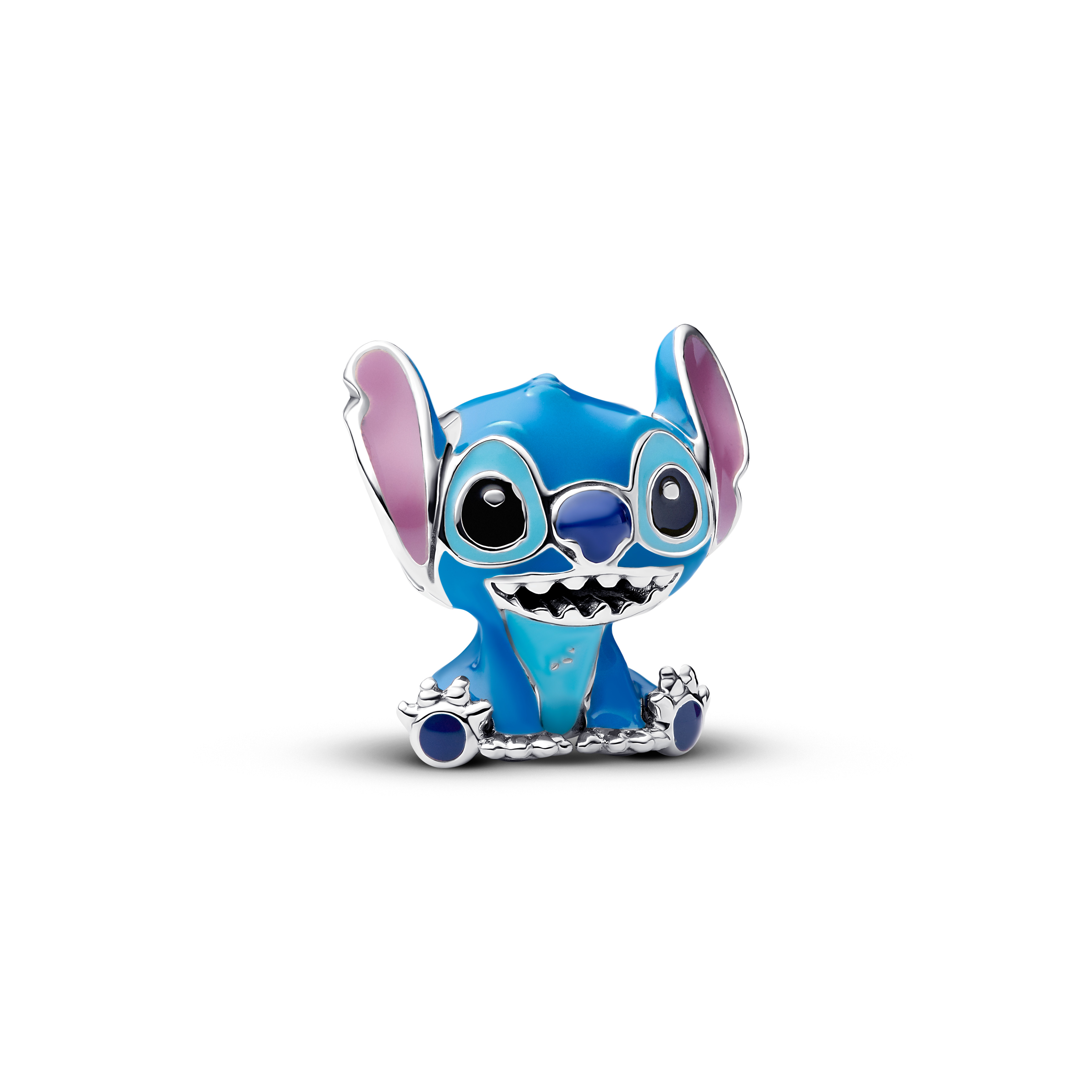 Disney Stitch sterling silver charm with purple, b