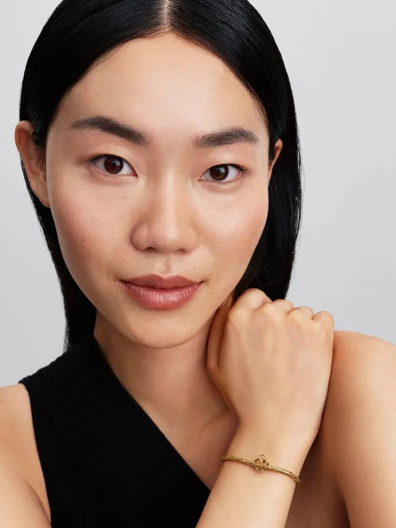 Heart padlock 14k gold-plated charm/ 764358C00