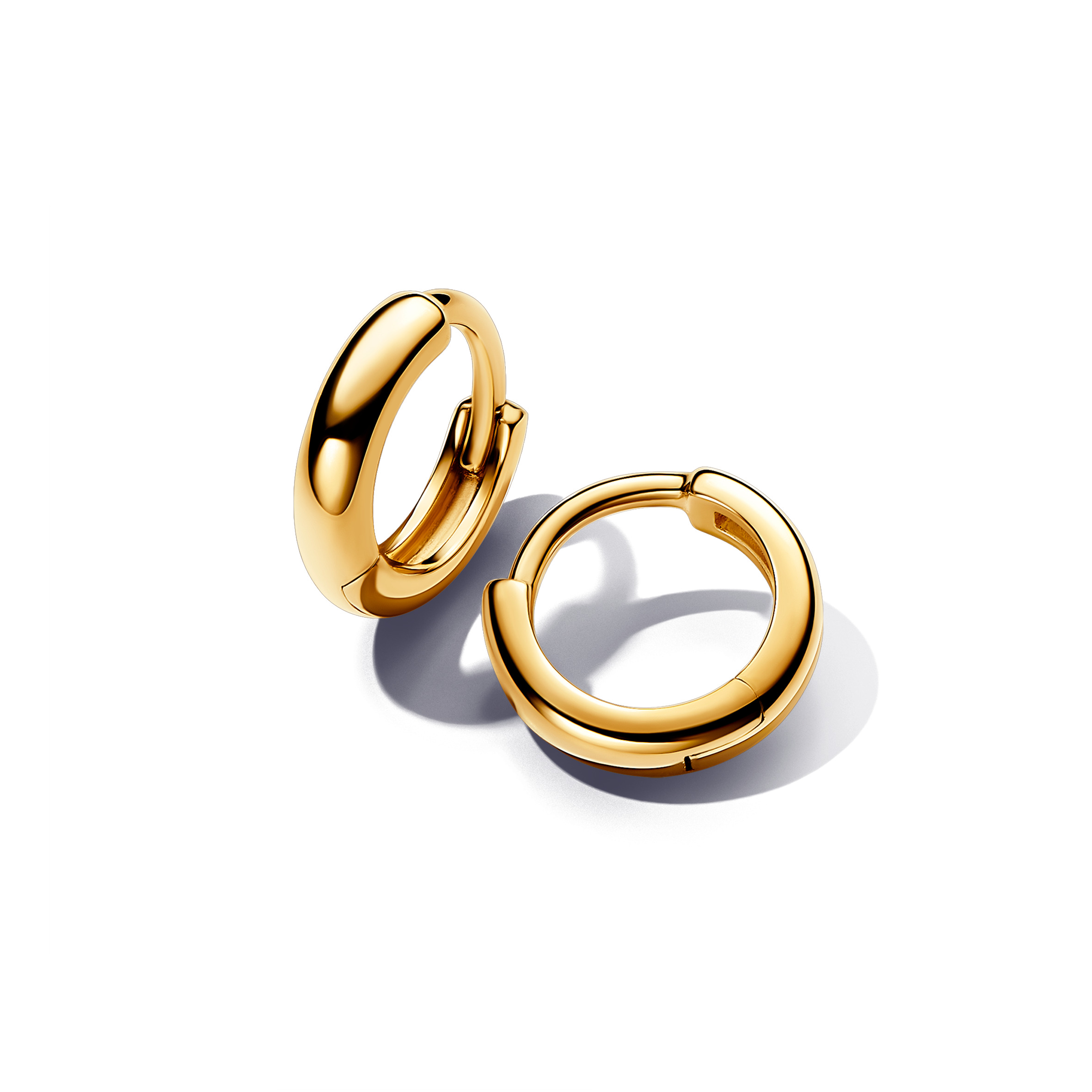 14k Gold-plated huggie hoop earrings