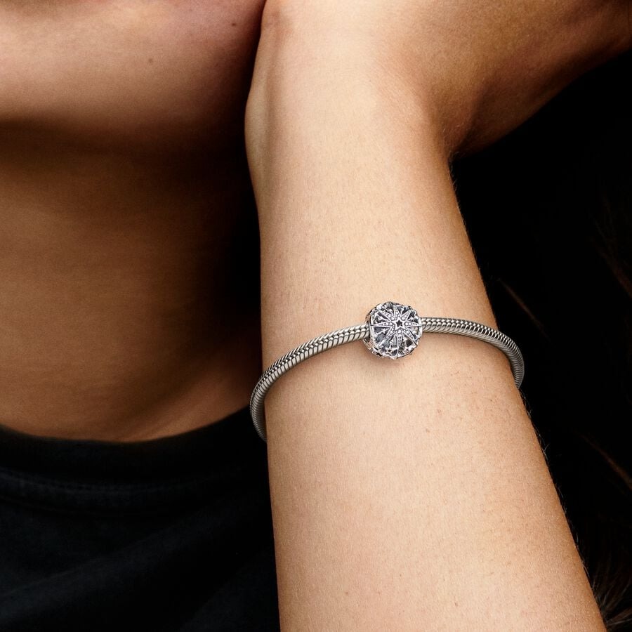 Snowflake sterling silver charm