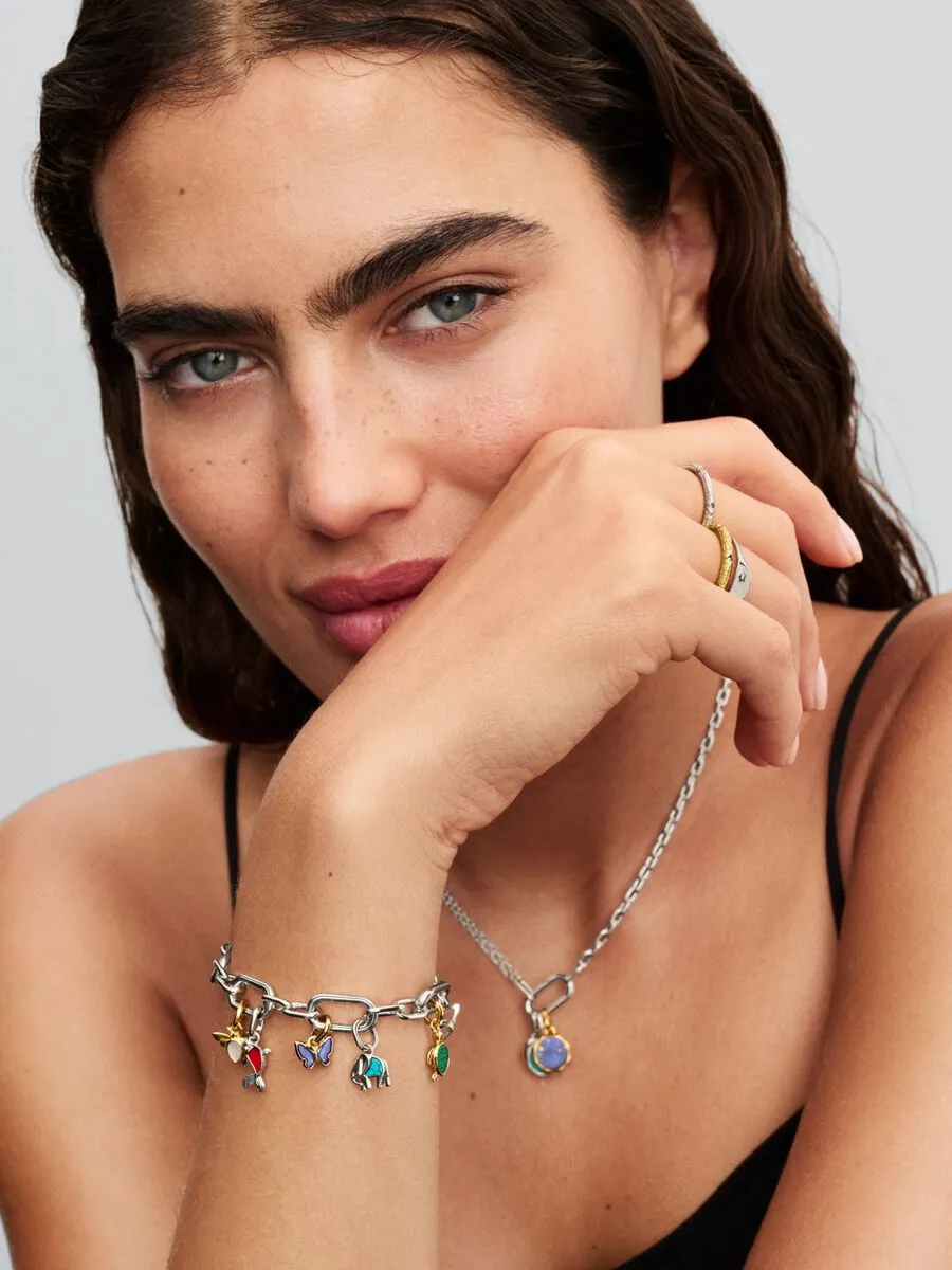 Koi fish sterling silver mini dangle with red Murano glass/ 793863C01