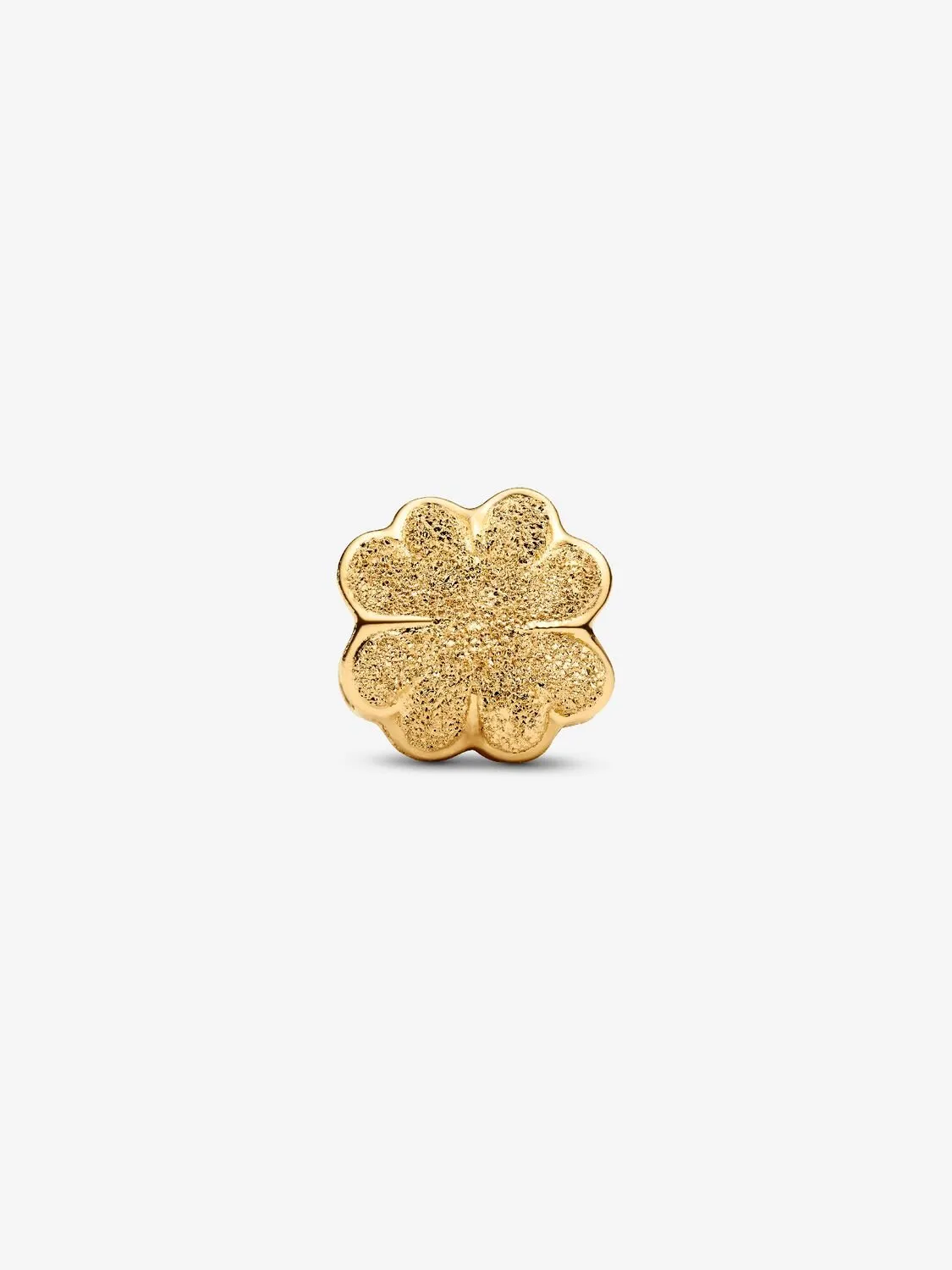 Textured clover 14k gold-plated mini charm / 764047C00