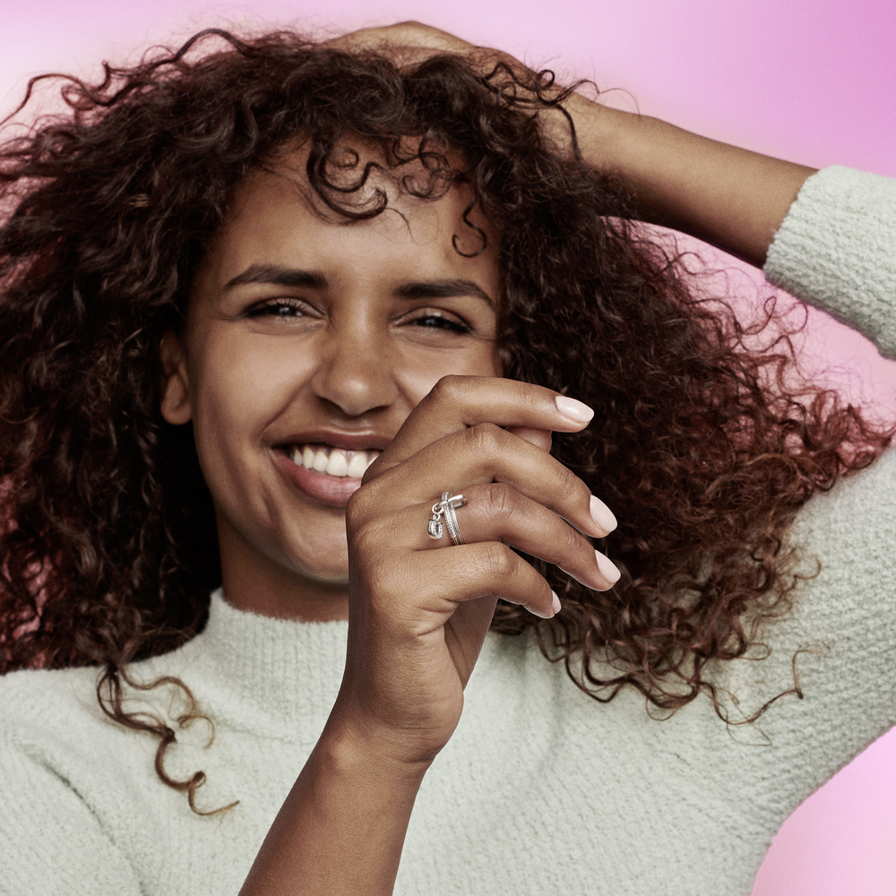 Sterling silver two-ring connector/ 199680C00