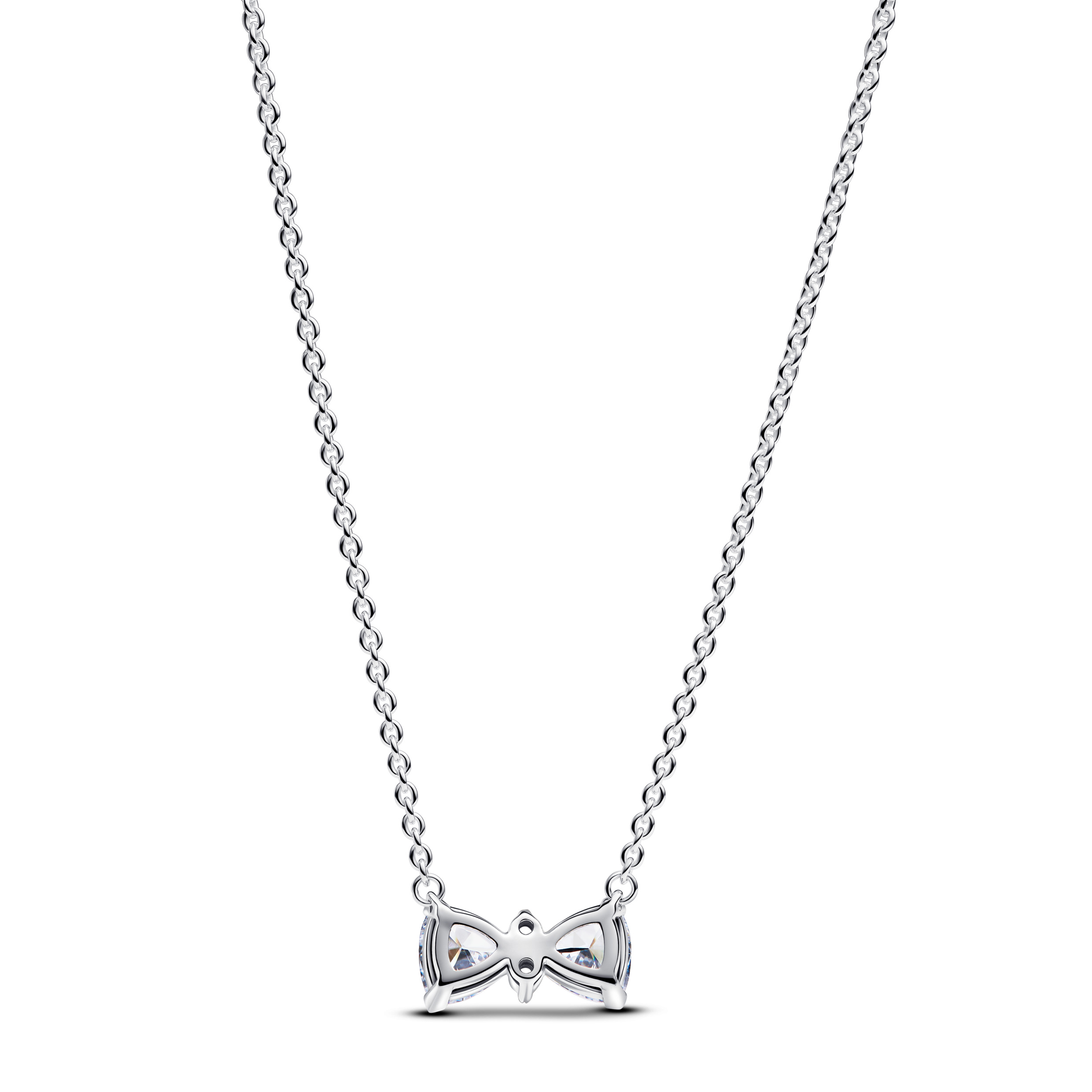 Bow sterling silver collier with clear cubic zirconia/ 393509C01-45