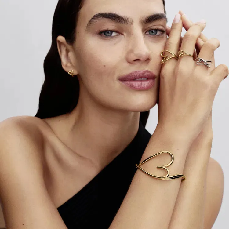 Heart sterling silver ring/ 194361C00-58