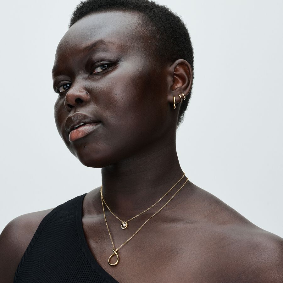14k Gold-plated huggie hoop earrings
