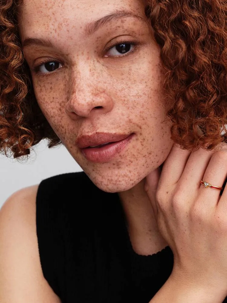 Marvel Iron Man 14k gold-plated ring with clear cu