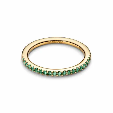 14k gold-plated ring with ocean green crystal/ 162999C03-52