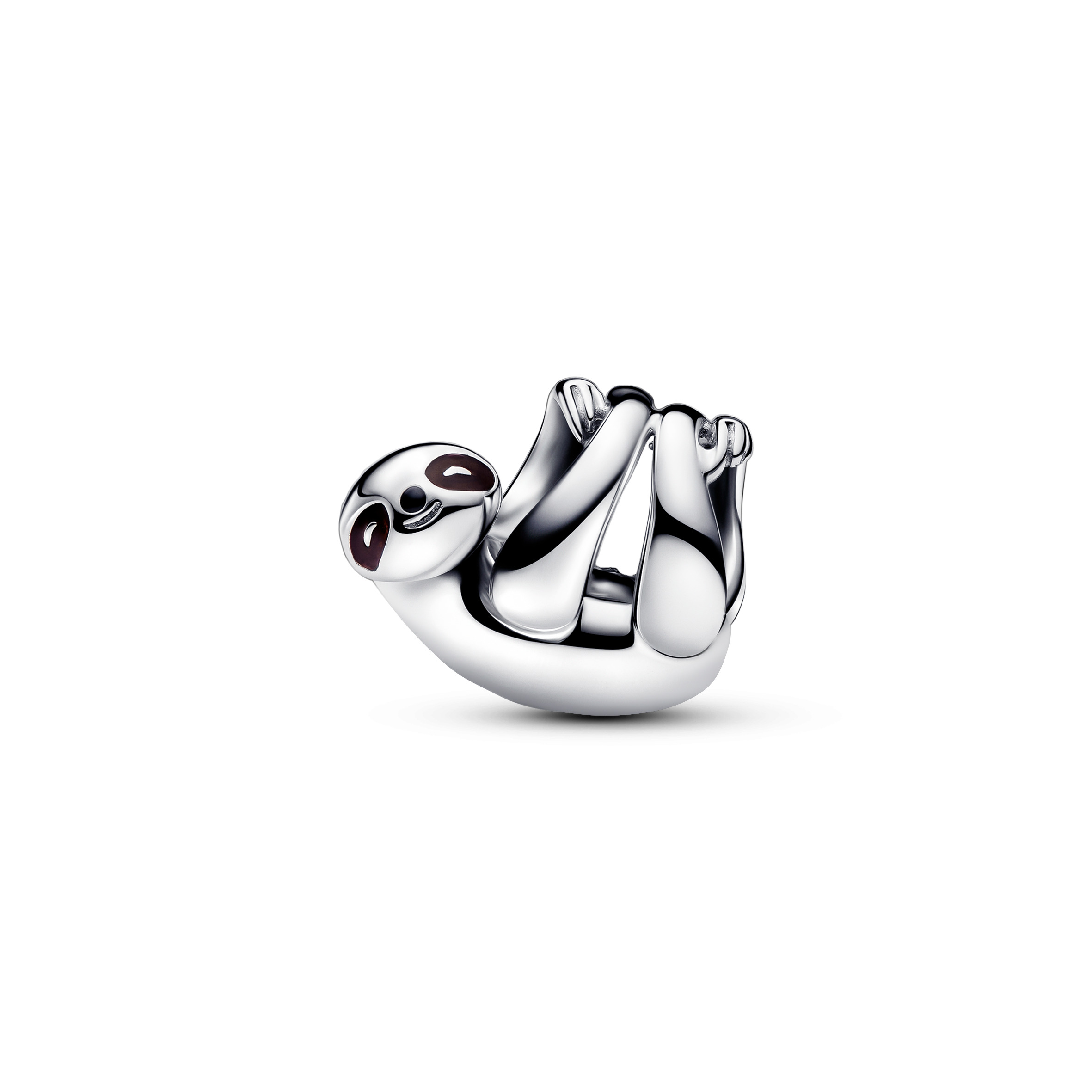 Sloth sterling silver charm with brown and black e