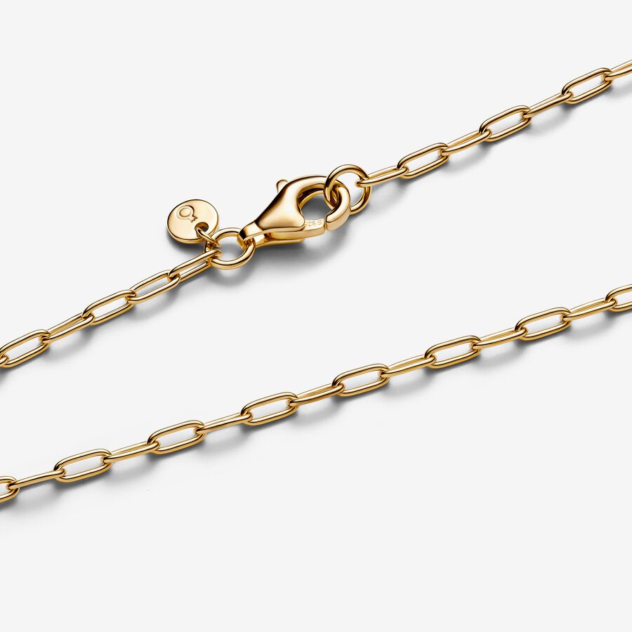 14k Gold-plated link necklace/ 363416C00-70