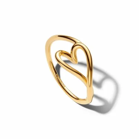 Heart 14k gold-plated ring