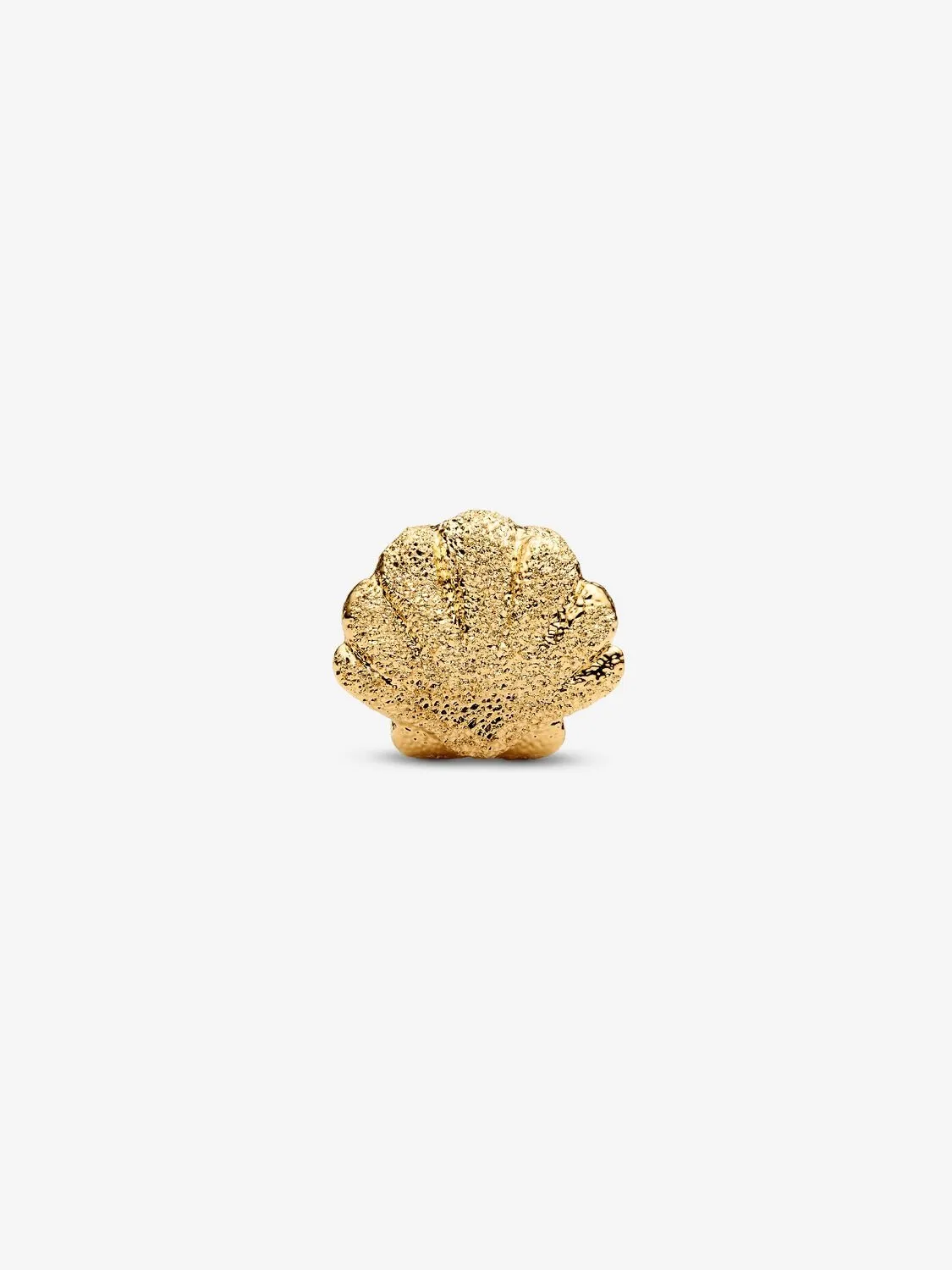 Textured shell 14k gold-plated mini charm / 764057C00