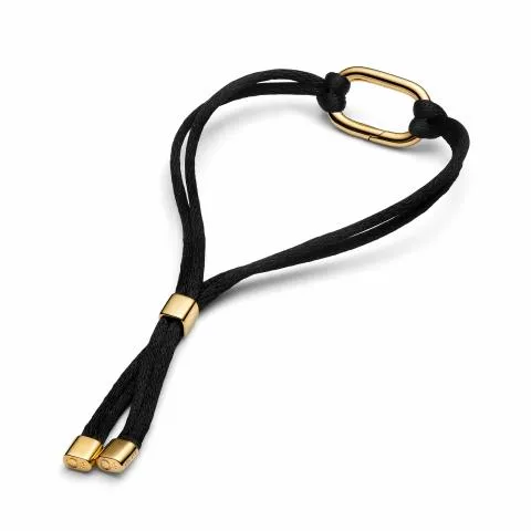 14k gold-plated bracelet with black cord/ 564680C01-2