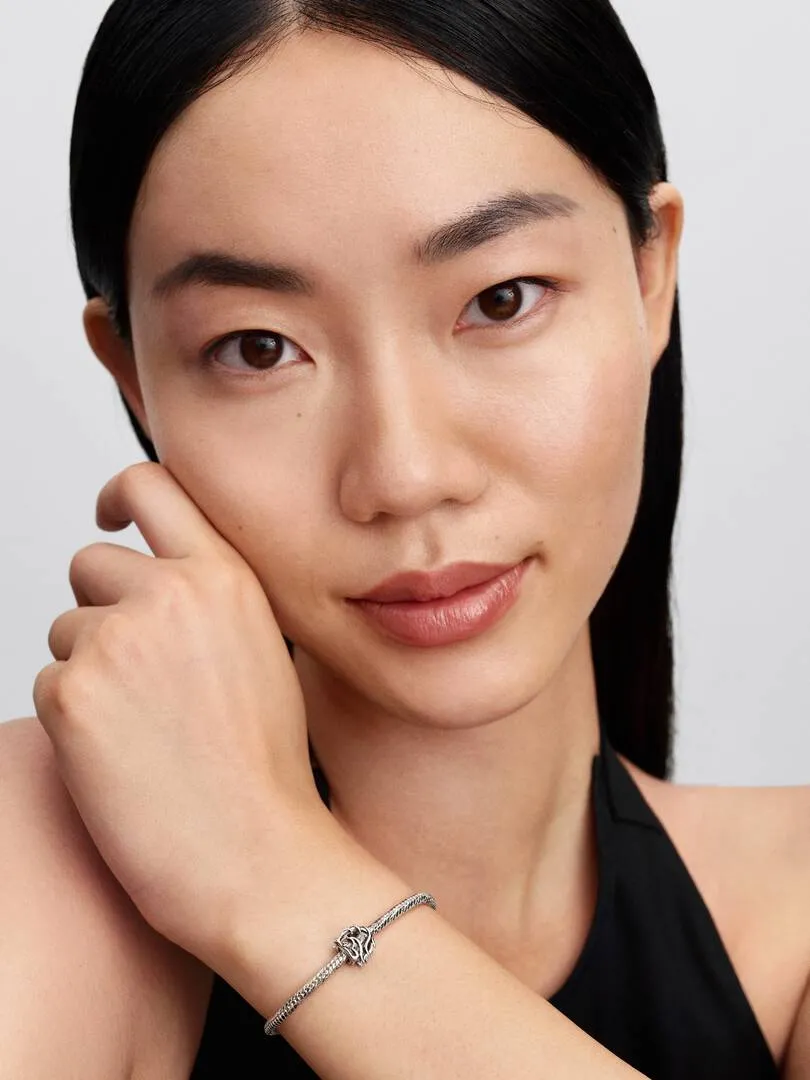 Horse sterling silver charm with clear cubic zirconia/ 794430C01