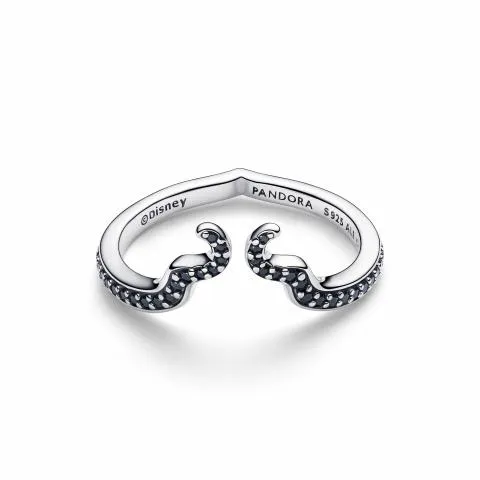 Disney Maleficent sterling silver ring with black crystal/ 194333C01-56