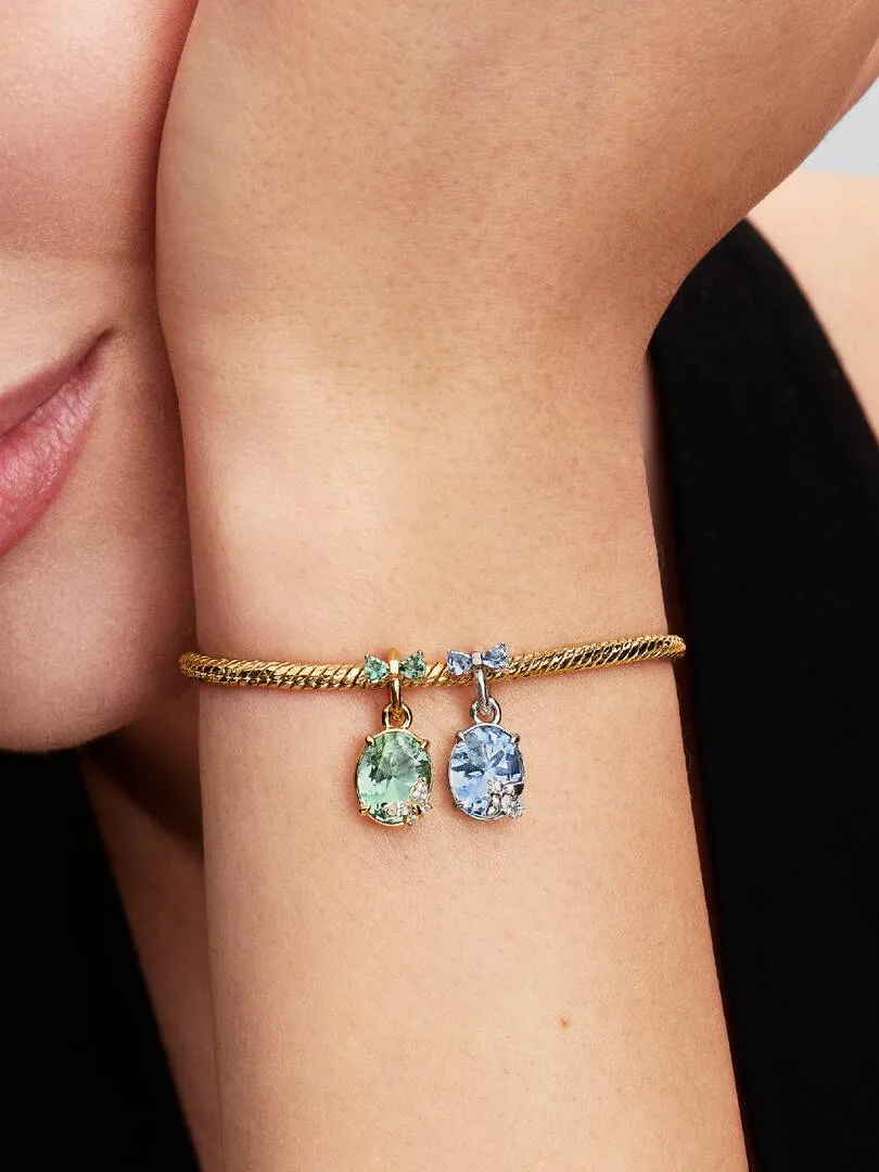 Bee and butterfly sterling silver and 14k gold-pla