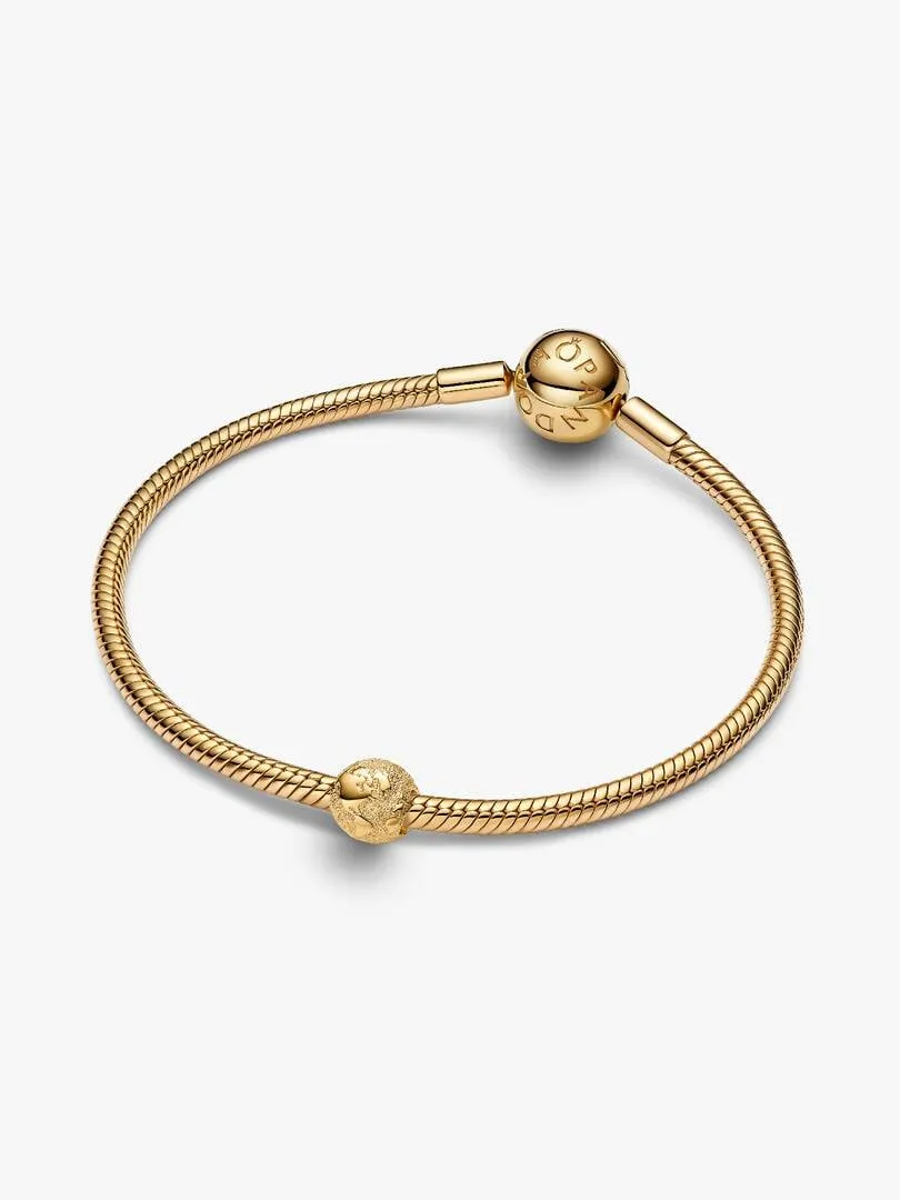 Textured globe 14k gold-plated mini charm/ 764529C00