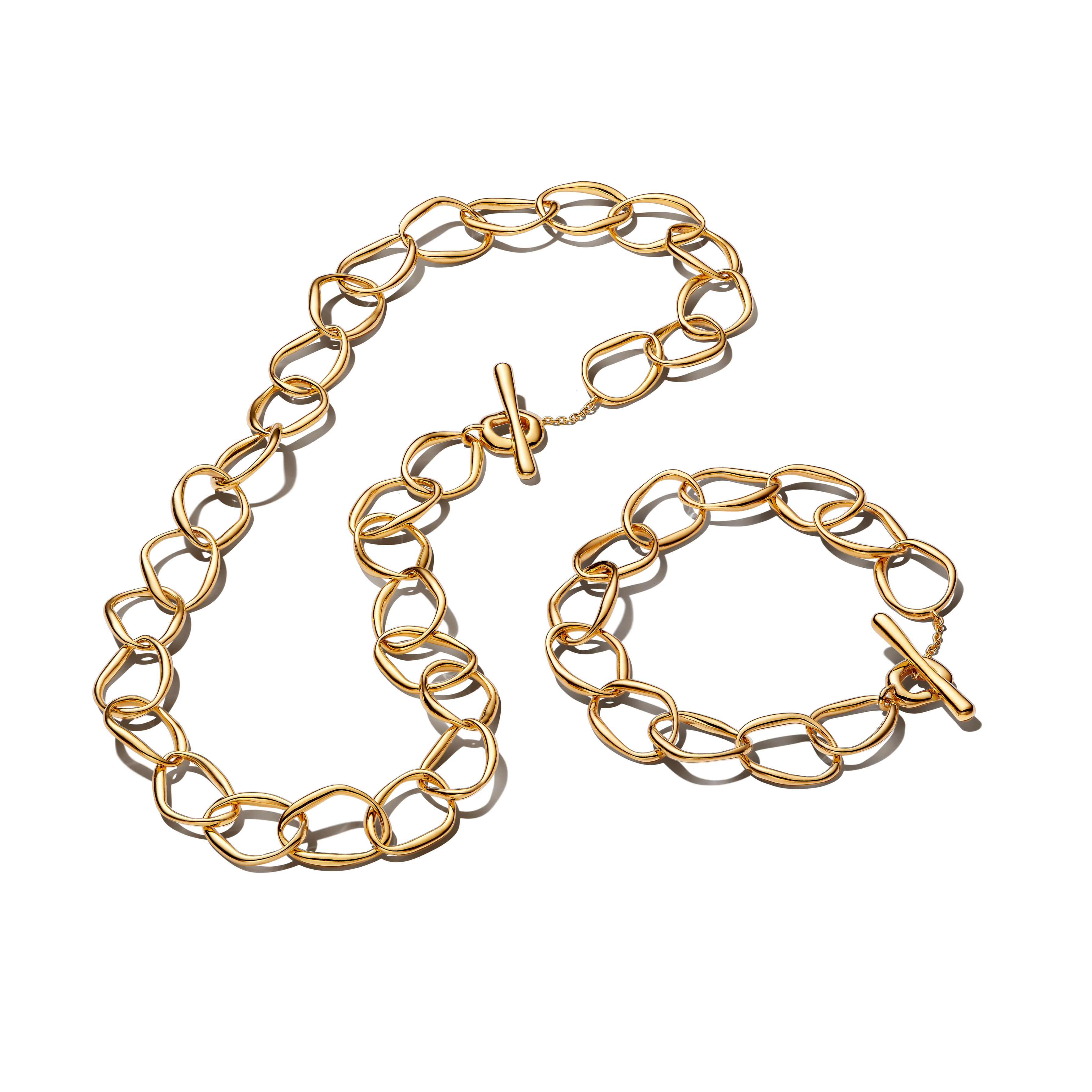 Organically Shaped Link Jewelry Set 
