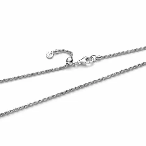 Sterling silver rope chain necklace with sliding clasp/ 394687C00-70