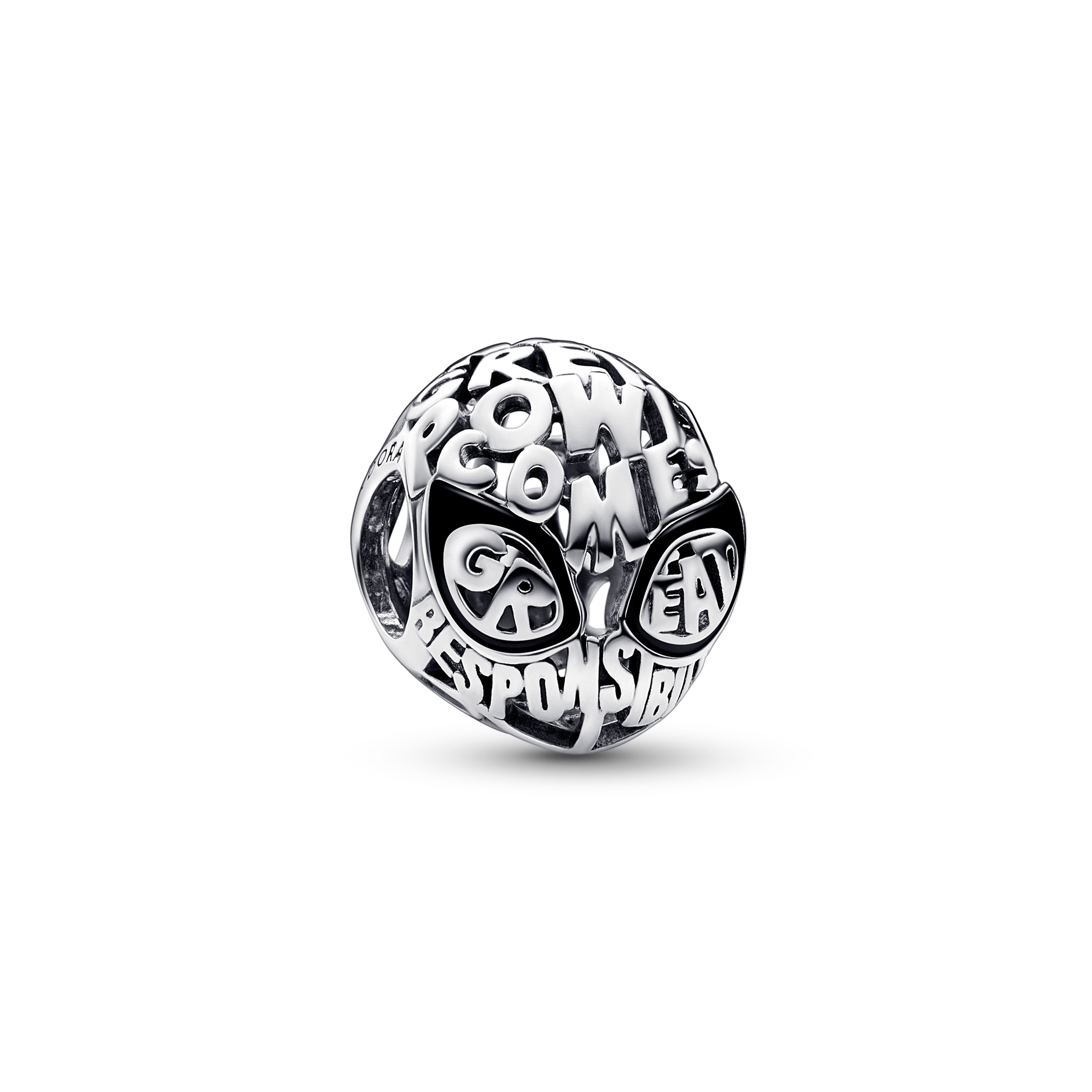 Marvel Spider-Man mask sterling silver charm with 