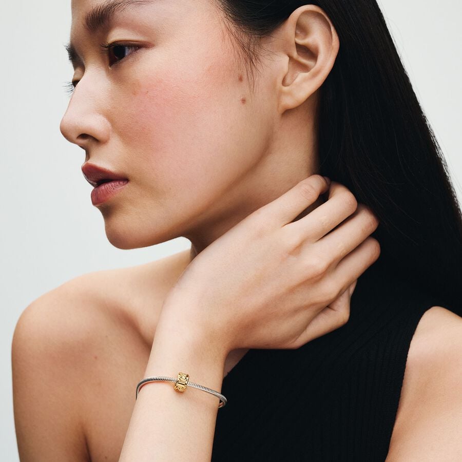 Knotted hearts 14k gold-plated clip