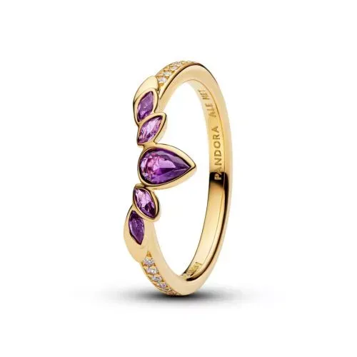 Disney Frozen Anna 14k gold-plated ring with viole