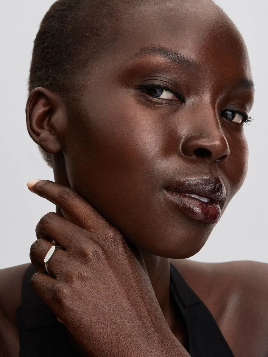 Engravable sterling silver ring / 193986C00-58