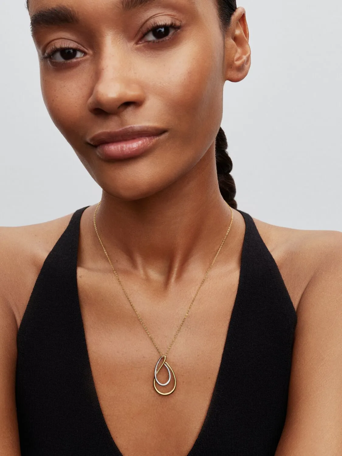 Sterling silver and 14k gold-plated pedant necklace/ 364668C00-50