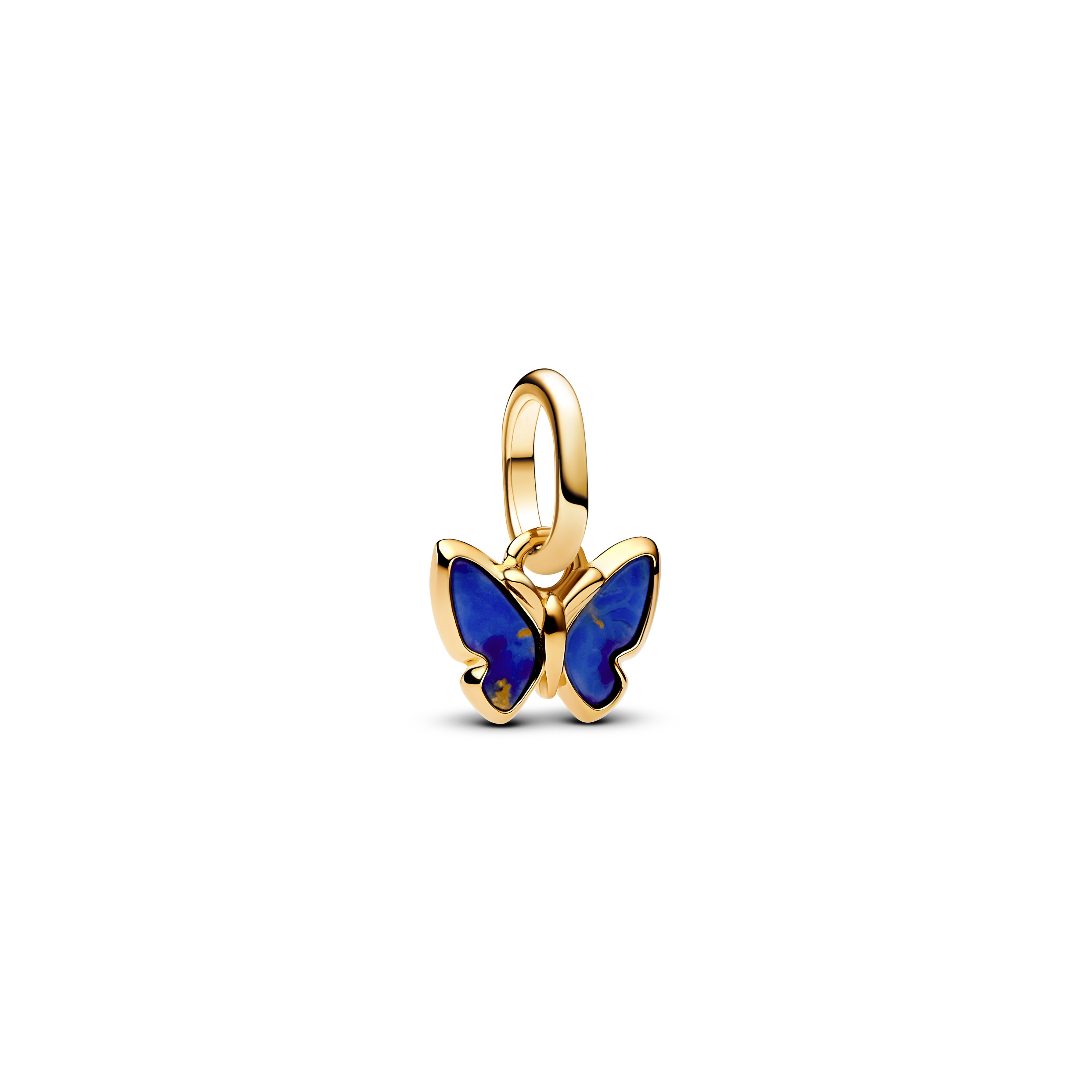 Butterfly 14k gold-plated mini dangle with imitati