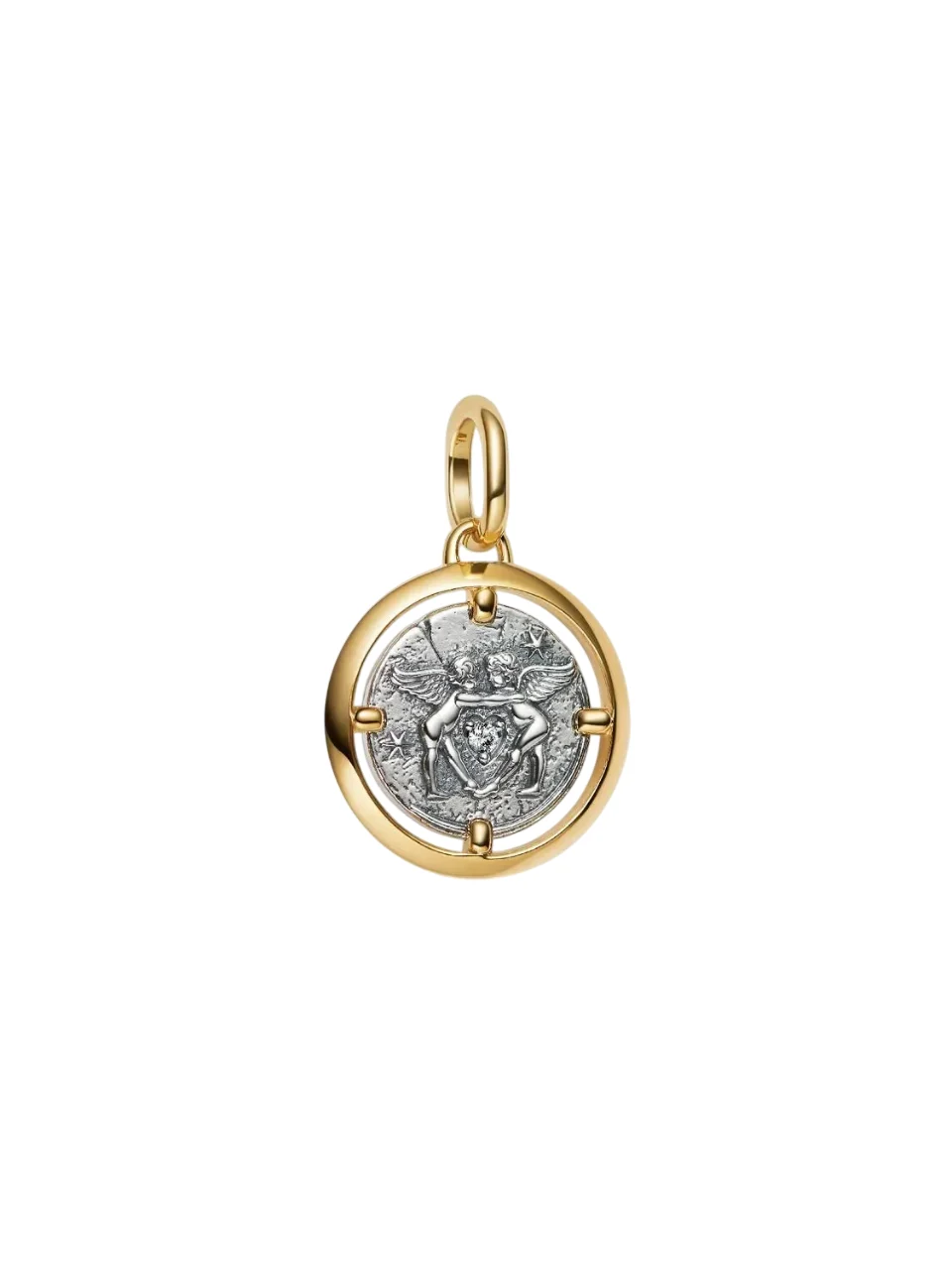 Cupids sterling silver and 14k gold-plated medalli