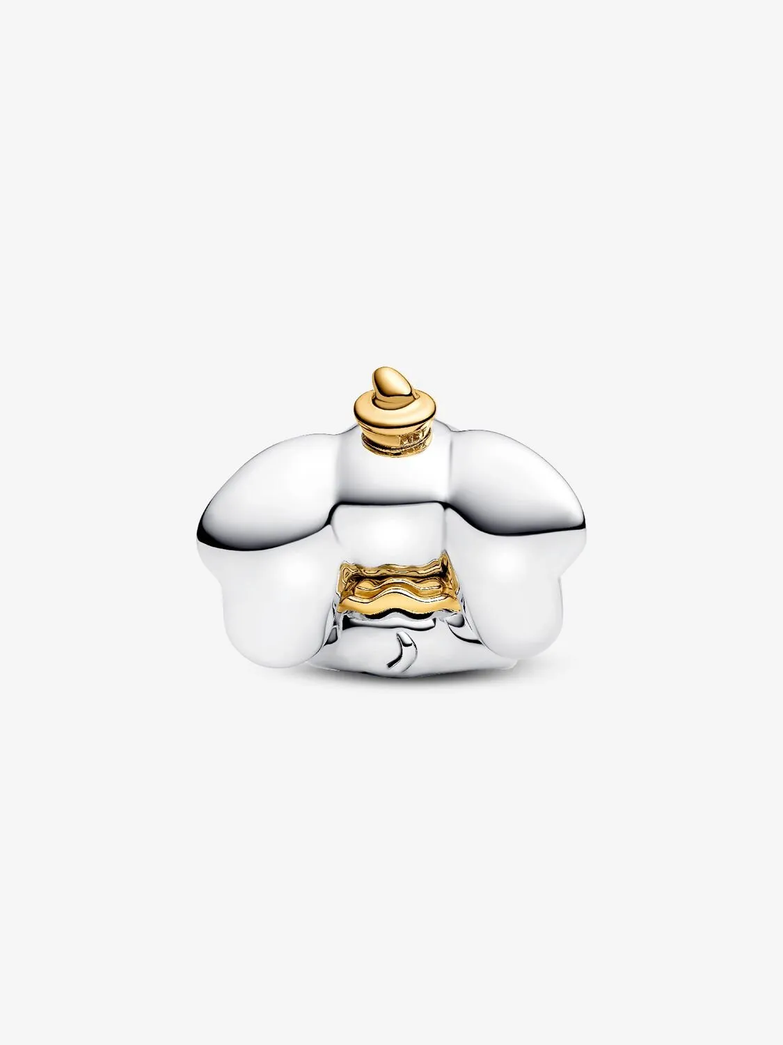 Disney Dumbo sterling silver and 14k gold-plated charm with glittery pink and purple enamel / 764023C01